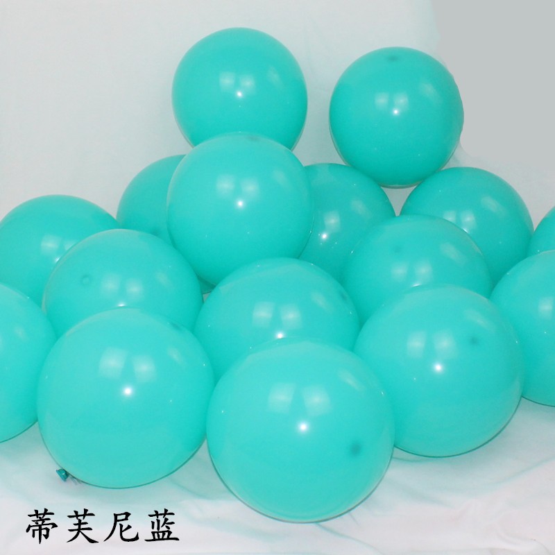 Picture of 10 Inch Thickened Sub Light Blue Ink Blue Haze Night Blue Round Balloon Birthday Bar Decoration