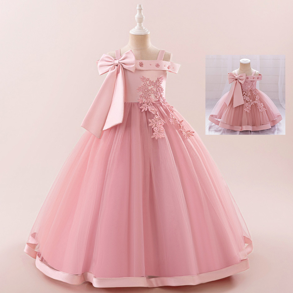 Amazon New Children's Dress Girls' Birthday Dress Stage Performance Princess Dress Mesh Embroidered Tutu Dress Sisters