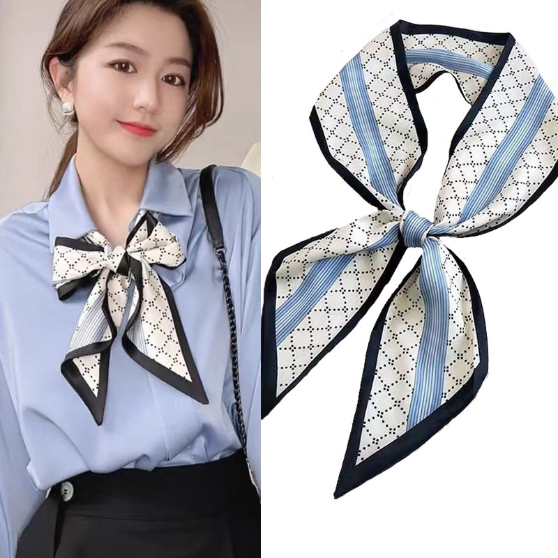 Picture of Popular Spring and Autumn Long Scarf Women's Korean Style Summer Decoration Shirt Suit Scarf Hair Belt Ribbon Scarf