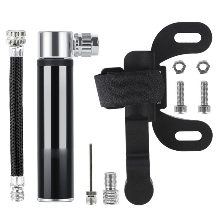 Cross-border bicycle aluminum alloy inflator manual Mini Portable basketball football inflator riding equipment