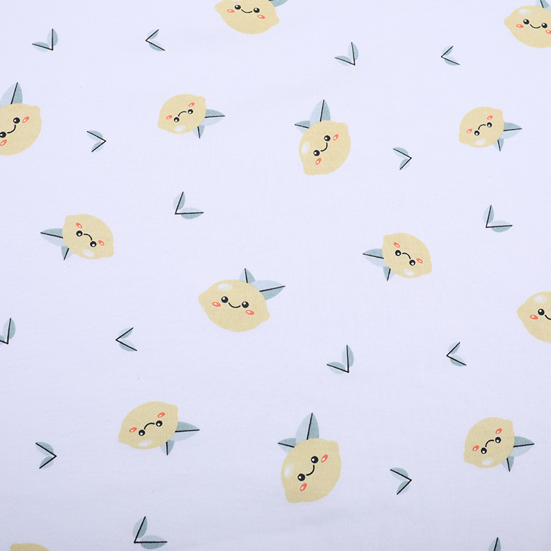 Picture of 130g cotton jersey printed class a combed single-sided cotton printed fabric spring and summer baby pajamas t-shirt fabric