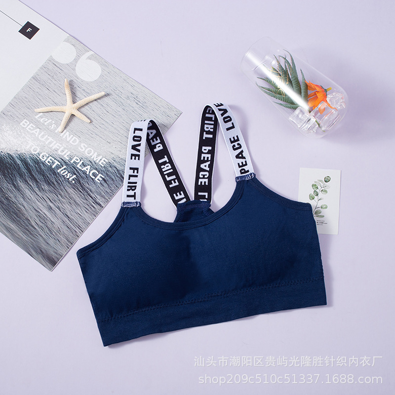 Picture of Cross-border Letter Beautiful Back Wrapped Breast Tube Top Girl Student Developmental Bra Women's Vest Underwear Women