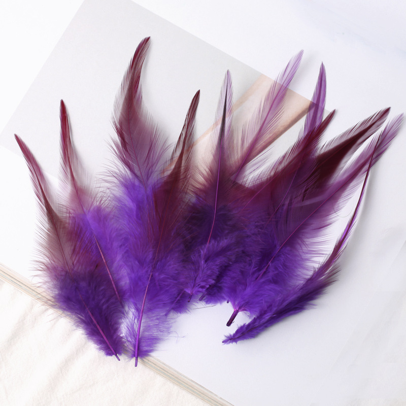Picture of Factory wholesale funny cat stick feather diy cat toy color red pointed pheasant feather crafts jewelry decoration materials