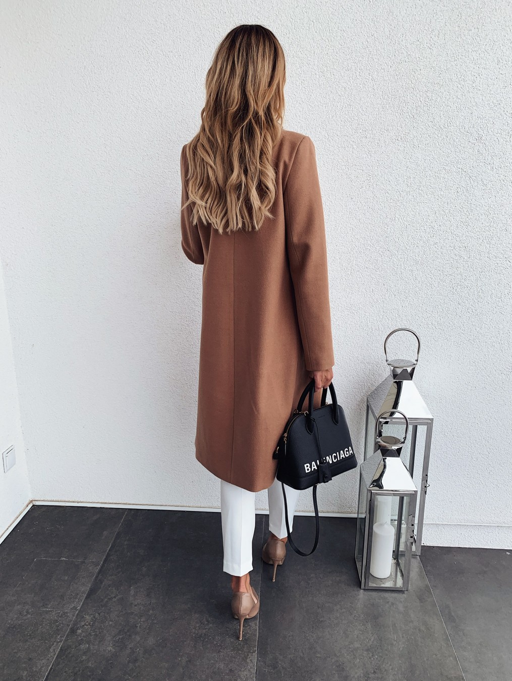 Picture of Ebay Amazon wish explosions autumn and winter solid color long sleeve double pocket suit collar tweed coat women
