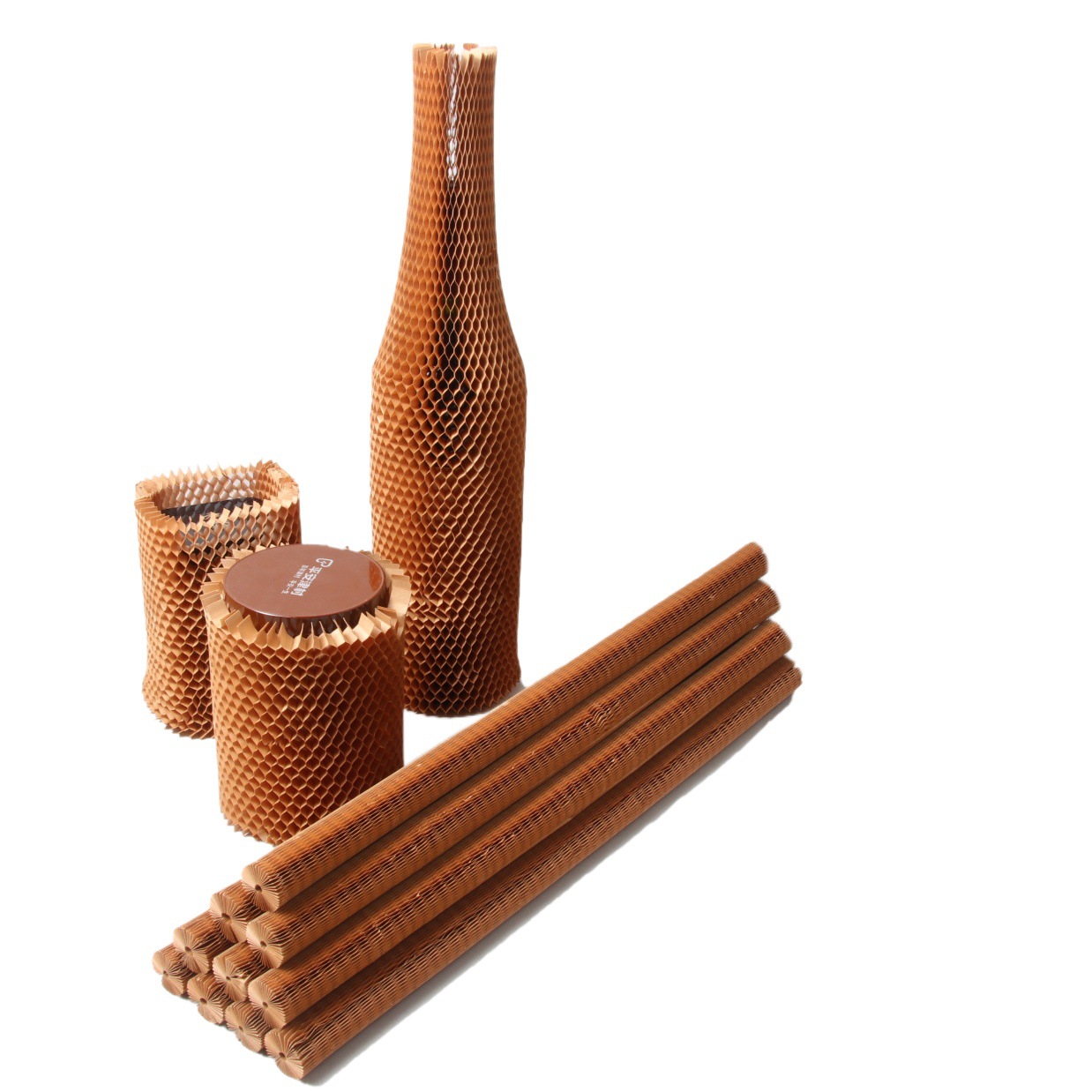 Source manufacturers red wine buffer protection material kraft paper color honeycomb paper core 70g mesh three-dimensional honeycomb paper set