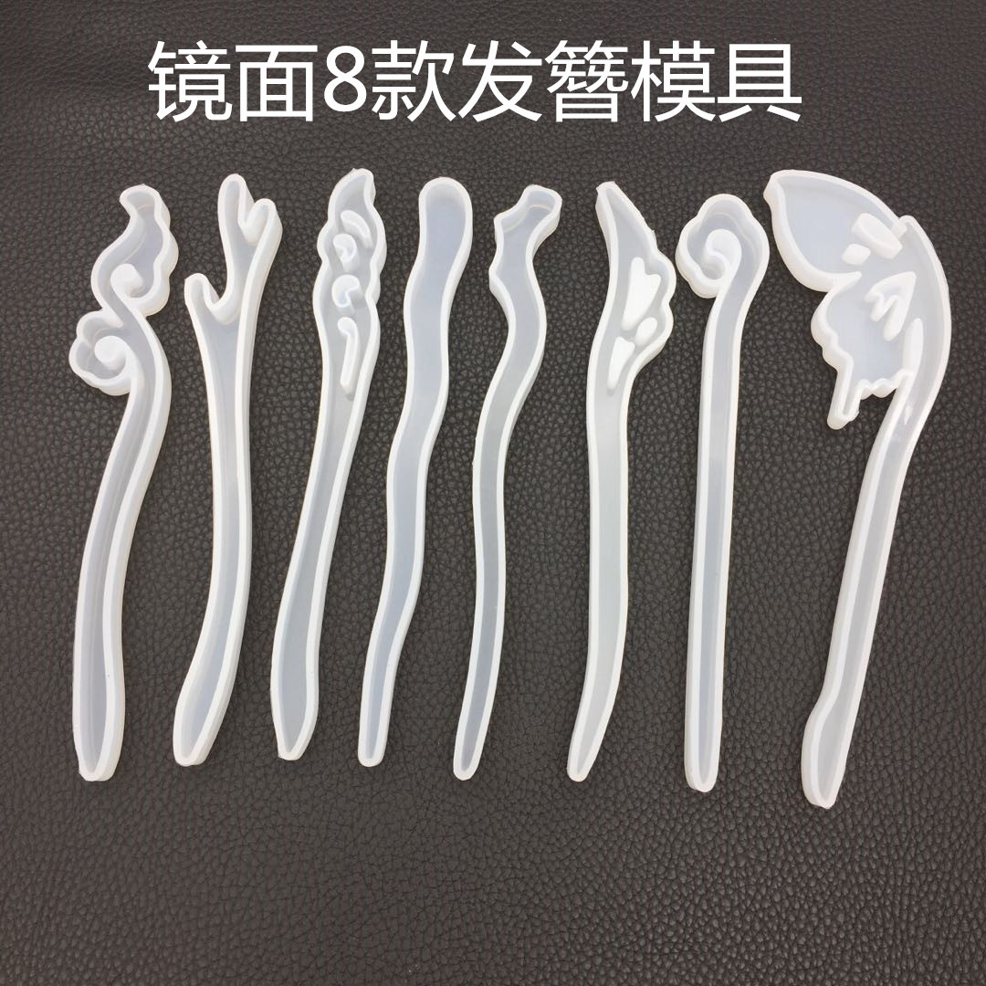 Picture of Deyi Yangyang DIY Crystal Glue 8 Hairpin Molds Pendant Jewelry Silicone Mold Mirror
