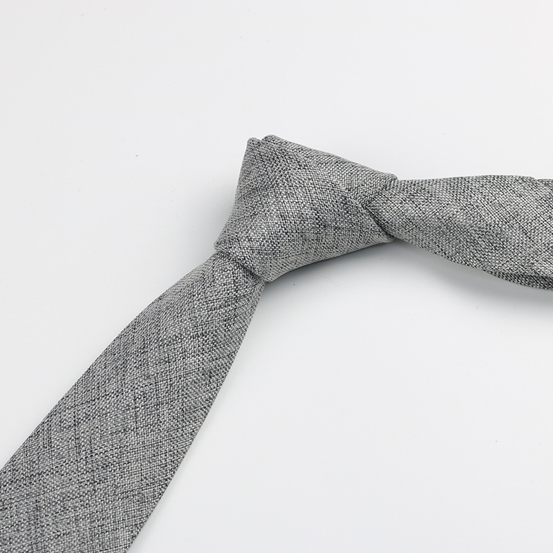 Picture of Men's formal wear for work professional Korean wedding groom artistic simple academic style blue gray 6cm hand tie