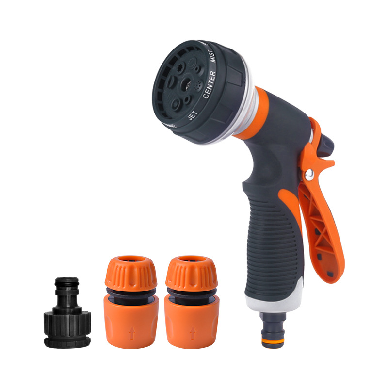 Picture of Amazon Hot Sale High Pressure Car Wash Water Gun Multi-function Adjusting Spray Gun Garden Watering ABS Glue 8 Function Water Gun