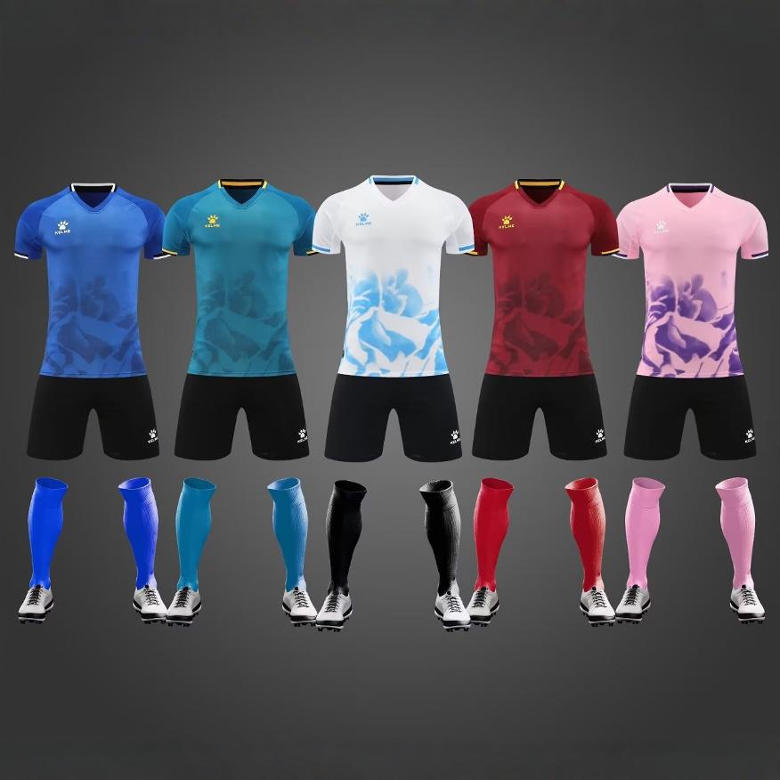 Kamei 2024 New Personalized Printed Men's Short-Sleeved Football Uniform Suit Sports Twill Jersey Can Be Printed for Youth Balls