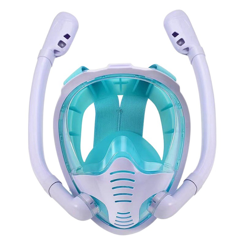 Double Tube Diving Full Mask Full Dry Gopro Adult Children Snorkeling Silicone Mask Snorkeling Swimming Equipment