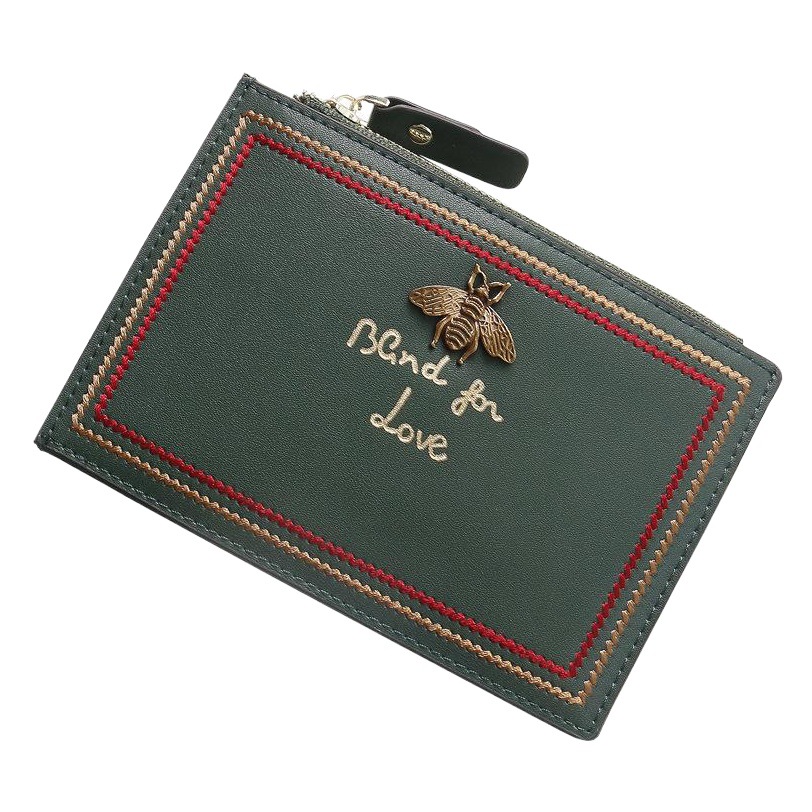 2025 New Style Card Bag Women's Genuine Leather Multi-Card Simple Embroidery Line Card Bag Ultra-Thin Cowhide Cute Large Capacity Card Holder