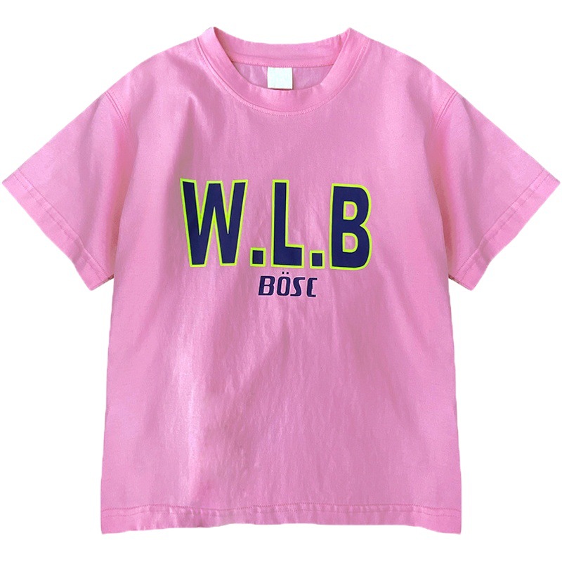 Children's T-shirt Stylish Cotton Top Boys' Short-sleeved Summer Wear Korean Casual Mid-Big Children's Half-sleeved Sports Children's Wear Trendy