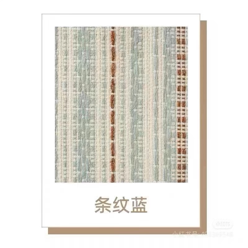 Picture of Fair Isle Dopamine Stripe Jacquard Curtains for Children's Room, French Vintage Style Bedroom and Living Room Curtains