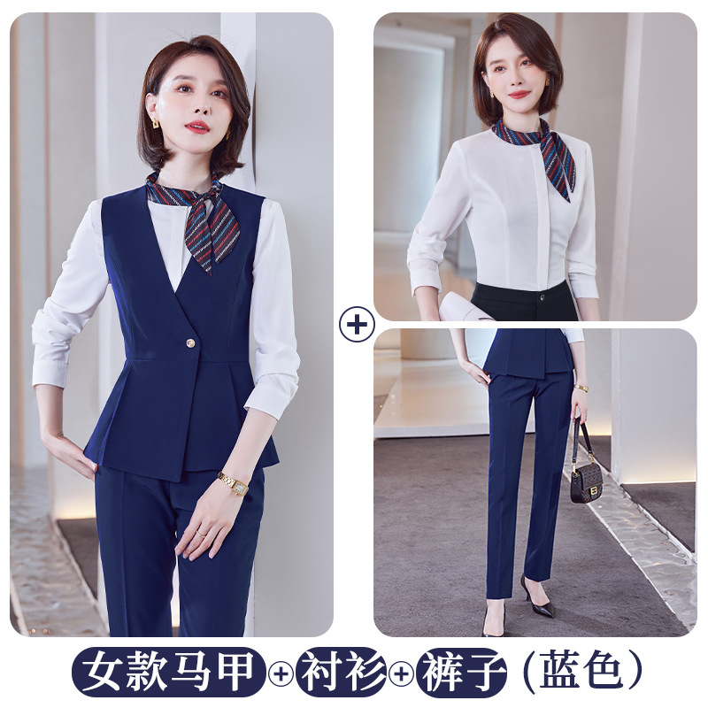 Picture of Beautician work clothes female front desk work clothes female slimming professional suit female fashion temperament autumn and winter stewardess work clothes