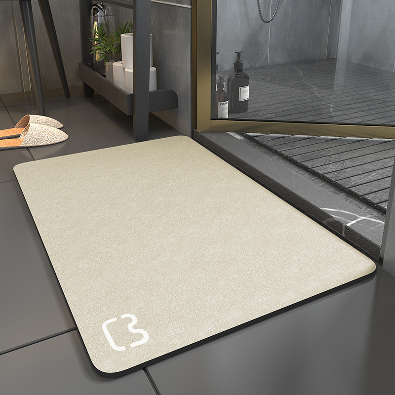 Picture of Bathroom non-slip floor mat bathroom toilet bathroom quick-drying floor mat absorbent mat diatomite minimalist bathroom door mat