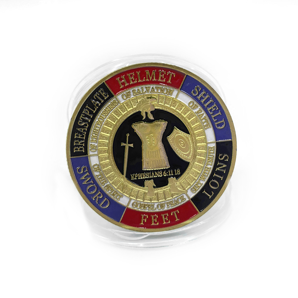 Foreign trade military challenge commemorative coin Armor of God commemorative challenge game Knight coin collection gift