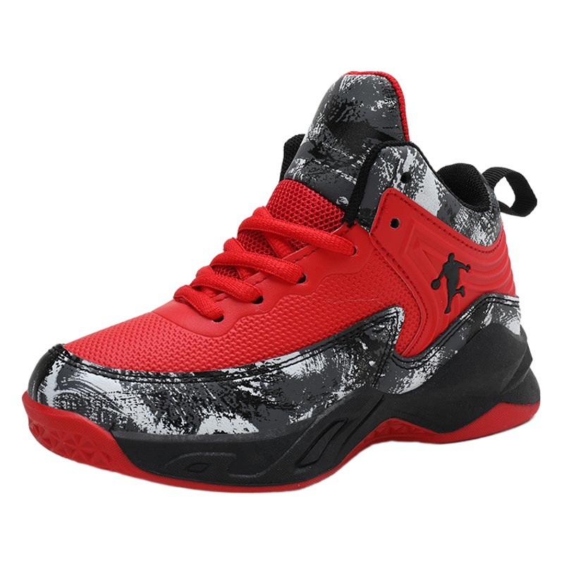 Children's Basketball Shoes for Boys and Girls, Sports Shock-Absorbing Running Shoes, Mesh Breathable, Lightweight Training Shoes for Primary School Students and Teenagers