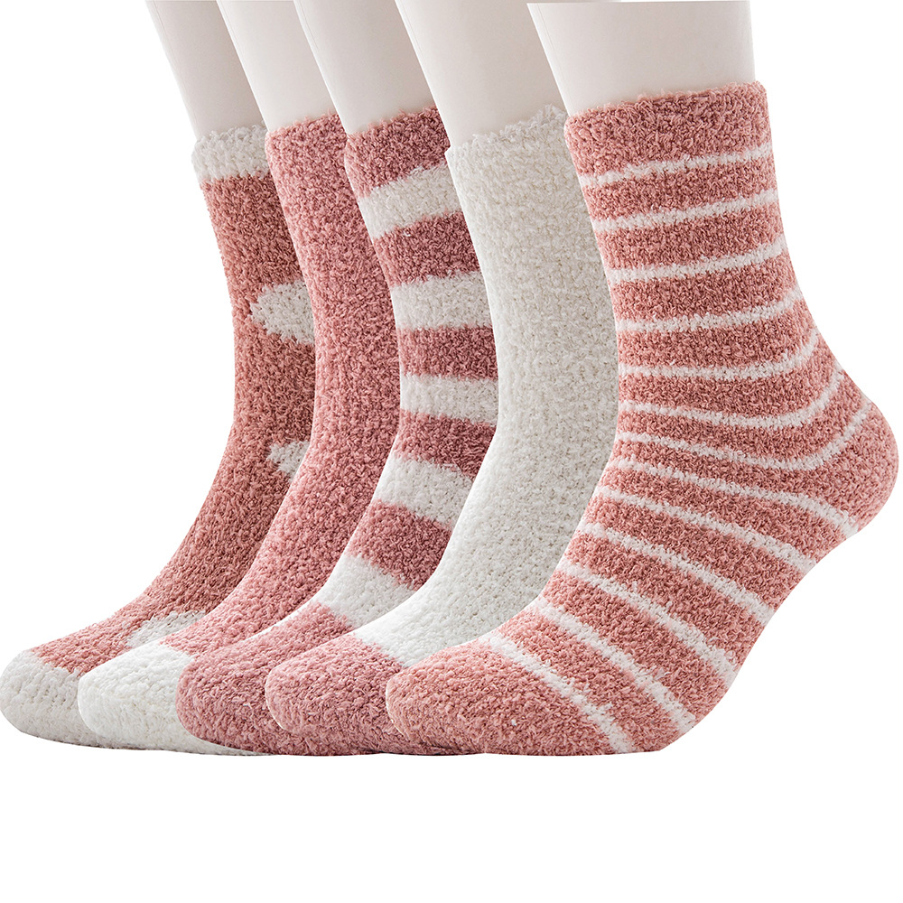 Picture of Coral fleece anti-lint Amazon hot floor socks in autumn and winter thick warm sleep socks KC01