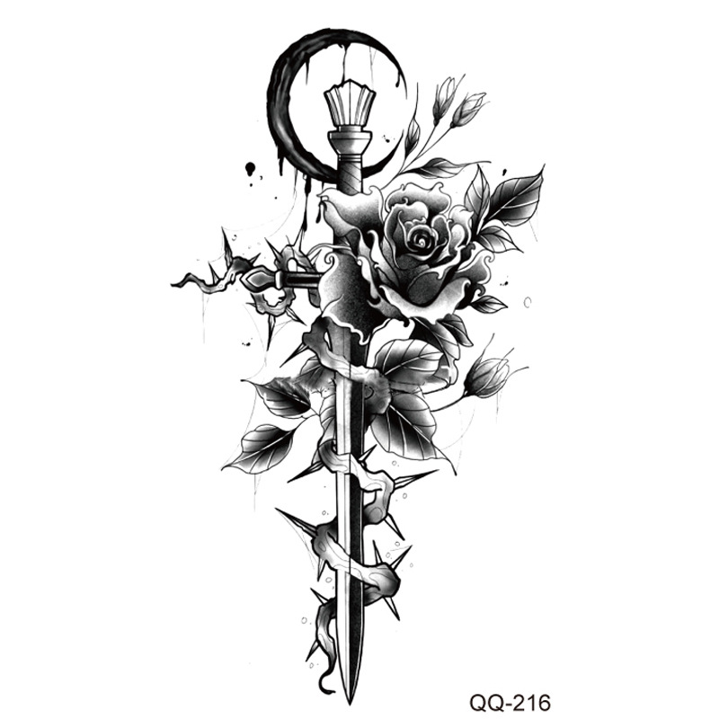Picture of New waterproof small fresh tattoo stickers color black and white 1000 can be any combination of manufacturers wholesale