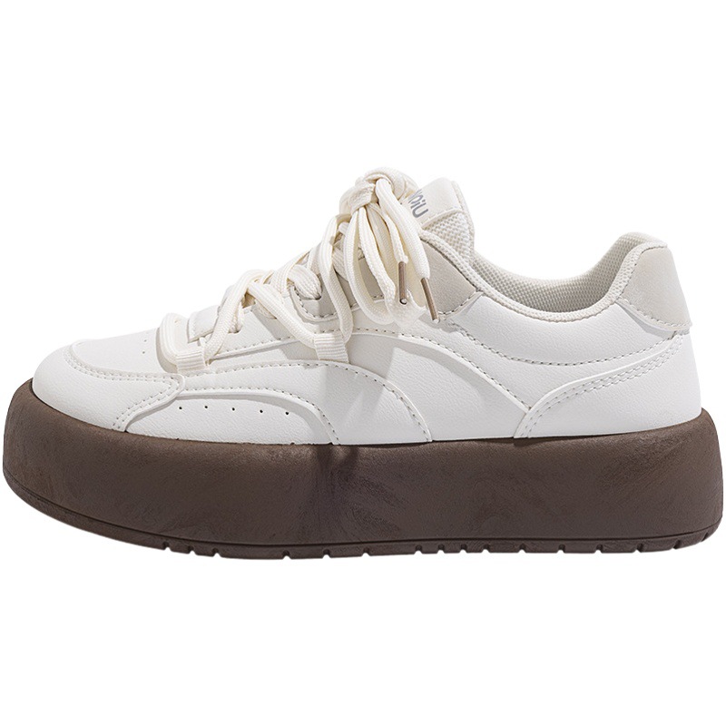 Universal Zhq3035 Original White Shoes for Women 2025 Spring Super Hot New Shoes for Women Casual Thick-Soled Versatile Sneakers