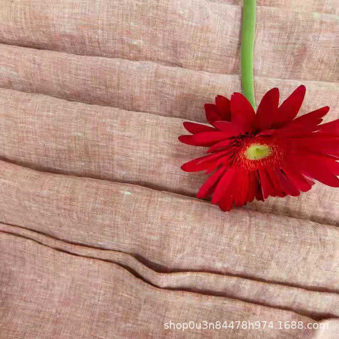 Picture of Pure Linen Enzyme Washed Linen 280CM Pure Linen 14*14 Extra Wide Fabric Yarn-dyed Linen Curtain Fabric