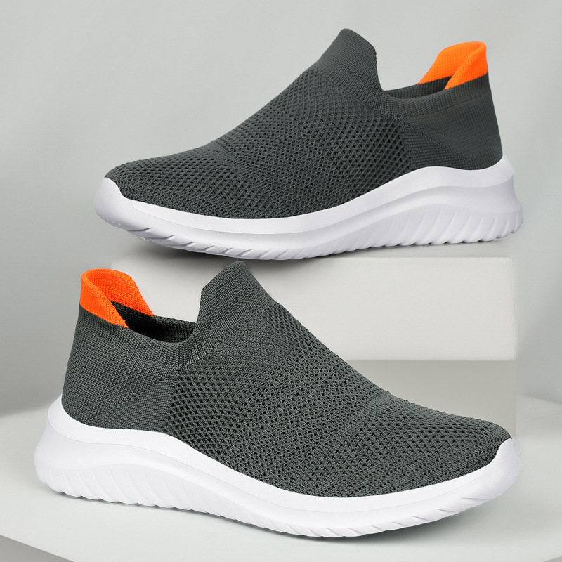 2024 Cross-border Fly-woven Couple Sneakers Men's Spring and Summer New Mesh Running Shoes 48 Large Size Socks Casual Shoes for Women