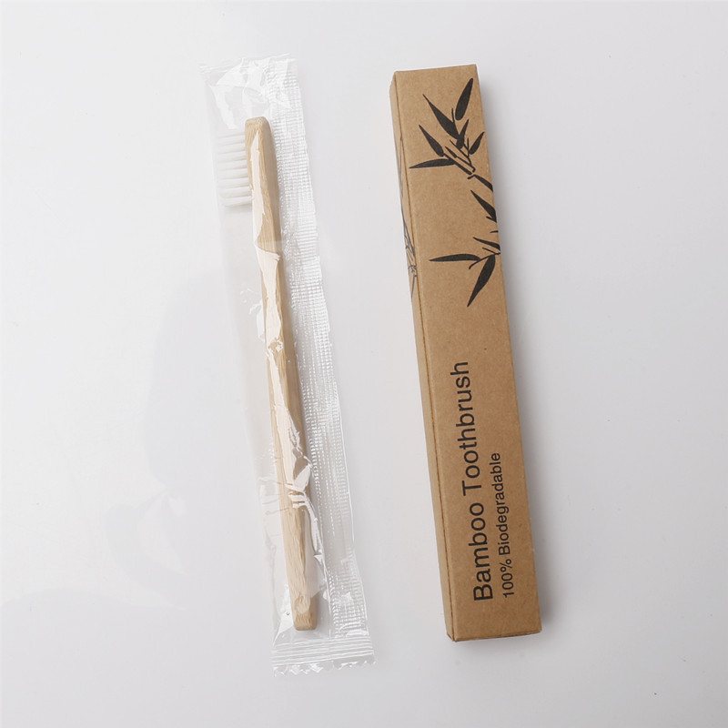 Picture of Hotel Bamboo Toothbrush Bamboo Toothbrush Bamboo Charcoal Kidsren's Bamboo Handle Wooden Soft Hair Logo Portable Environmentally Friendly Kidsren's Health