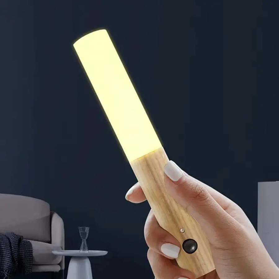 Intelligent Human Body Sensor Night Light Led Household Charging Function Automatic Aisle Corridor Magnetic Sensor Light Wooden