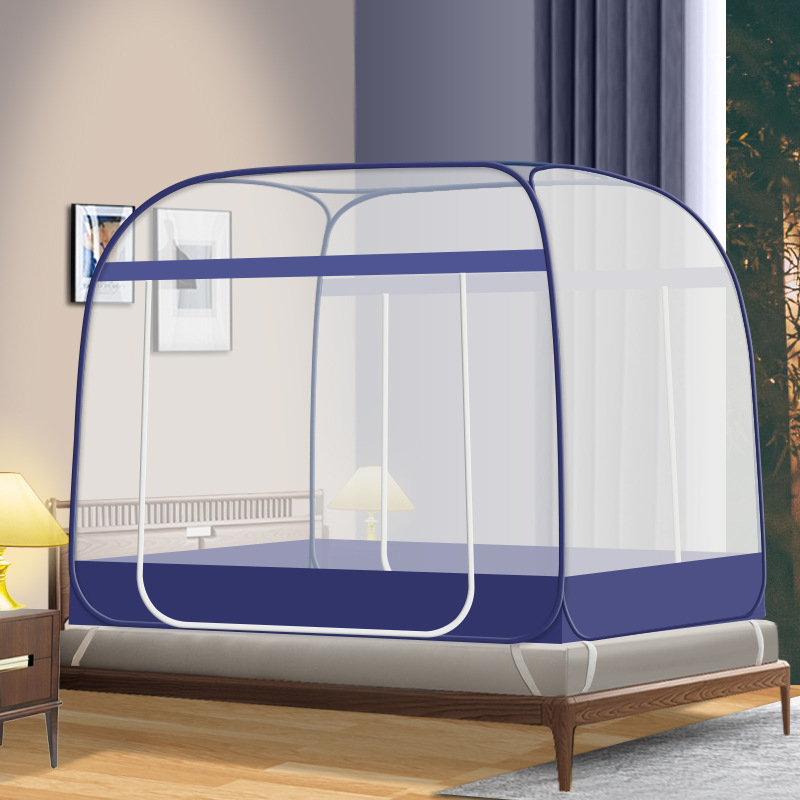 Picture of Yurt mosquito net installation-free cross-border household dormitory foldable zipper dustproof bottomless manufacturers a generation of hair