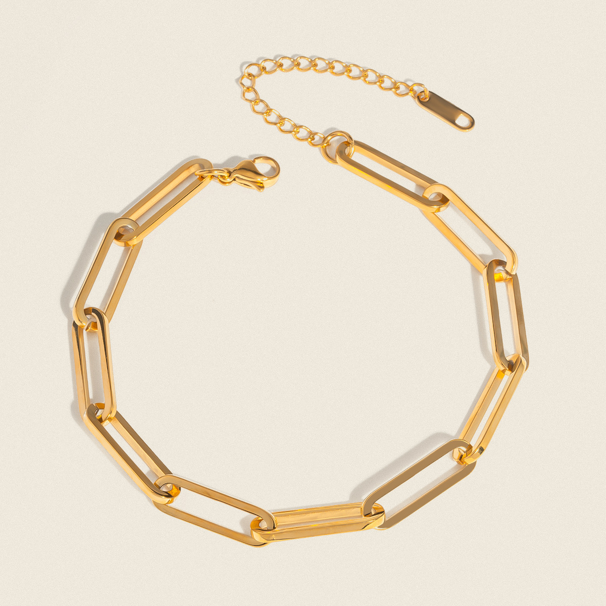 Cross-border Hot Selling Stainless Steel Pclip Handmade Chain Bracelet 18K Gold No Fading Titanium Steel All-match Bracelet for Women