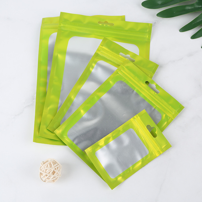 Picture of Color dumb aluminum window bone bag jewelry gift self-sealing bag digital electronic products packaging bag spot wholesale