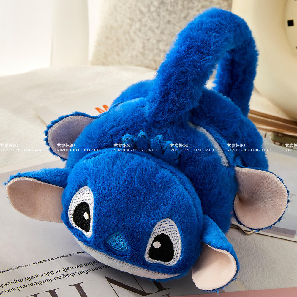 Picture of Winter Children's Cartoon Stitchai Warm Earmuffs Ear Sleeve Plush Cold-proof Anti-freeze Thickened Ear Warm Ear Protection Ear Bag