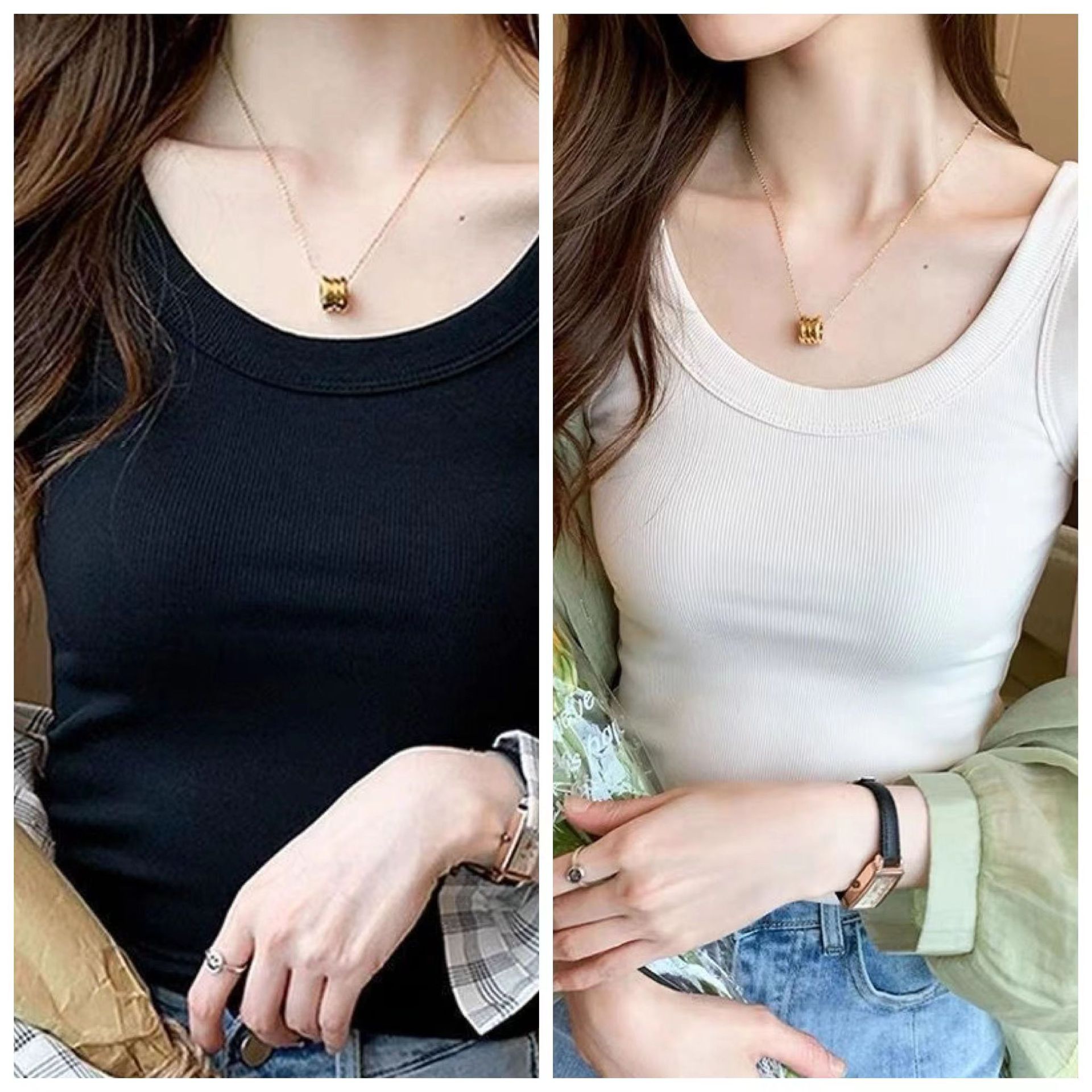 New Victoria same style rayon thread inner wear anti-plus size I-shaped vest women's outer wear bottoming outer wear sling
