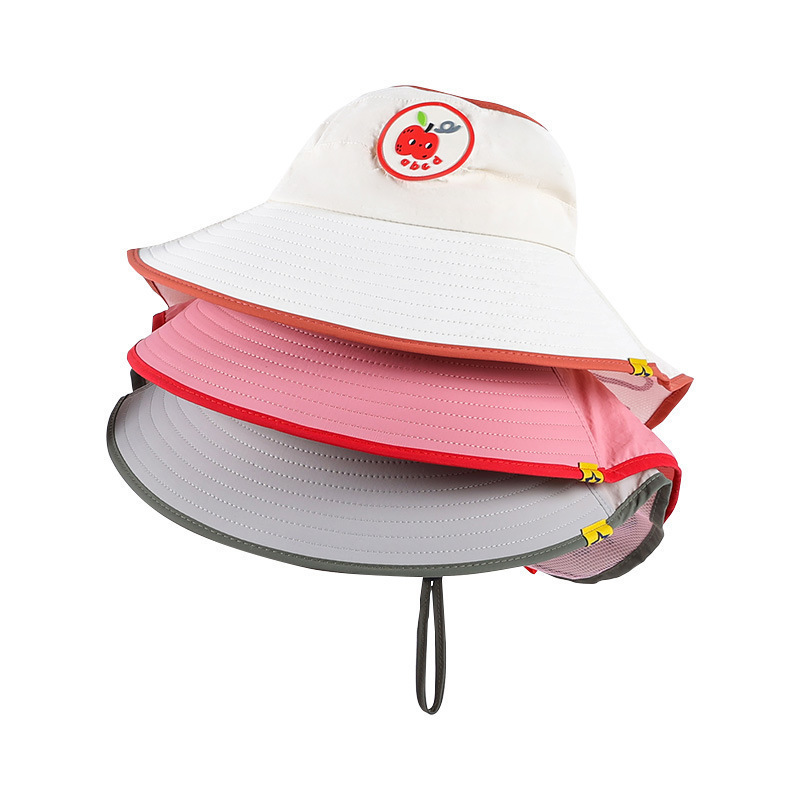 Picture of 2025 New Children's Sun Hat Sun Hat Fisherman Hat Large Brim Shawl Hat Sun Hat Summer Thin Style Men and Women