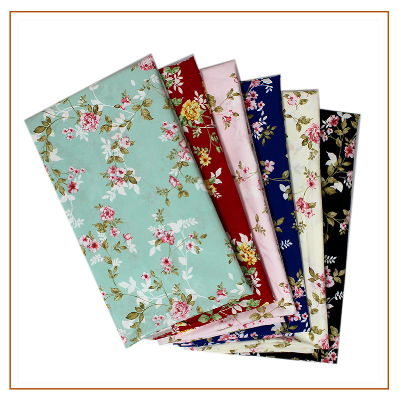100D four-sided elastic printed fabric women's dress shirt fabric cross-border foreign trade single European and American polyester floral fabric