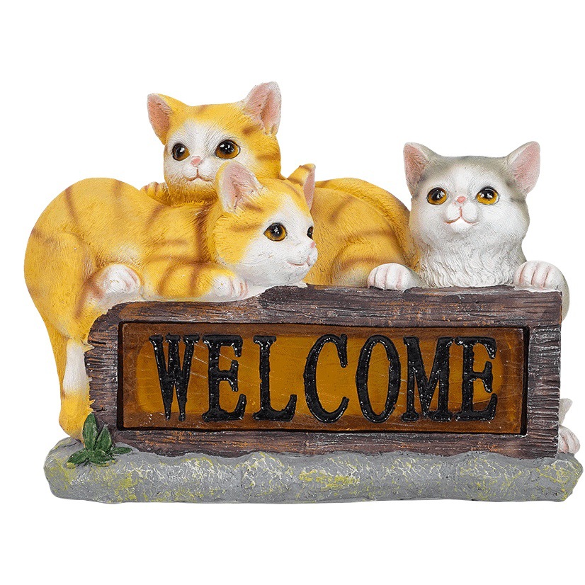 Outdoor Courtyard Animal Welcome Brand Solar Atmosphere Lamp Ornaments Lawn Garden Homestay Scene Landscaping Decorations