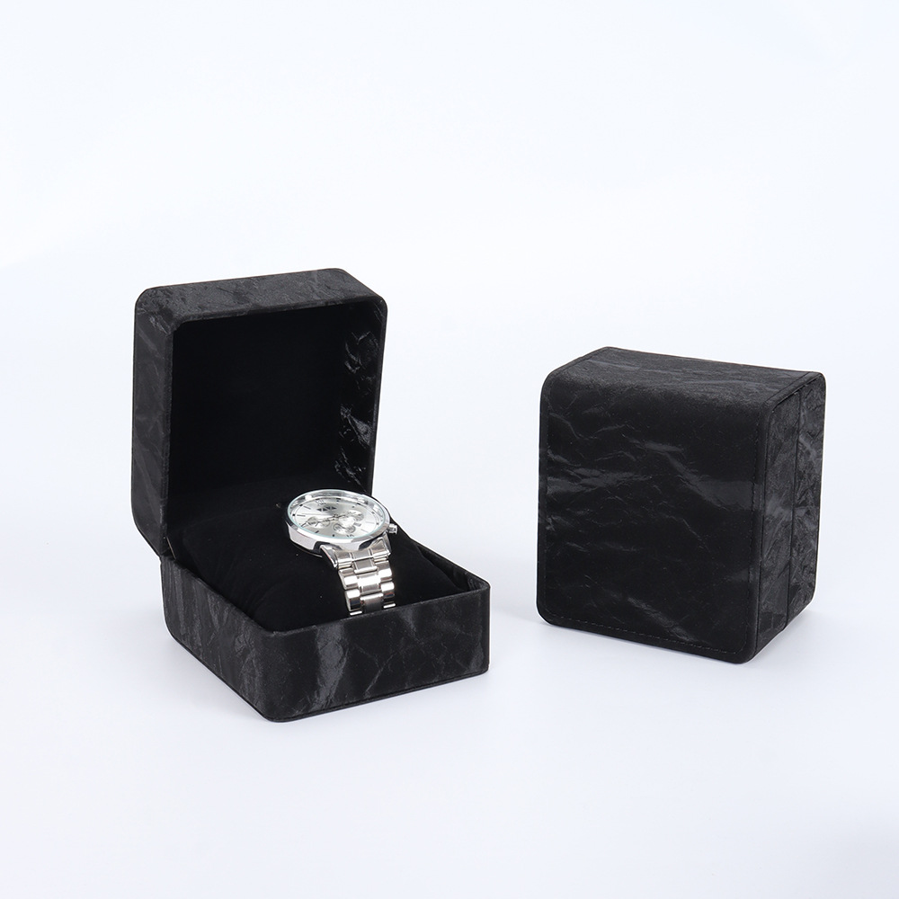 Picture of Pu Leather Watch Box Universal Flip Watch Box Storage Box Portable Watch Packaging Display Box High-End Pocket Watch Box