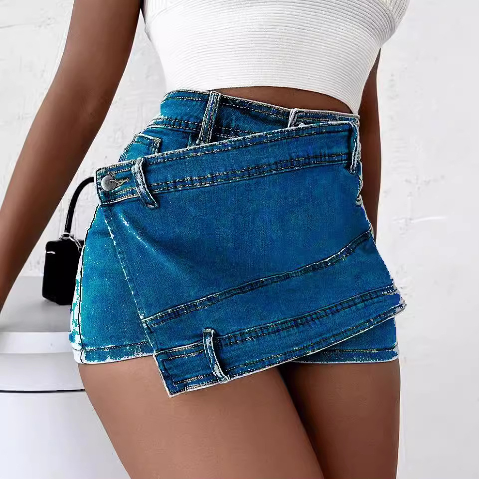 Picture of Brand 2025 Summer Princess Style Fresh and Sweet Denim Wide Leg Pants Women's Jeans Agent Franchise