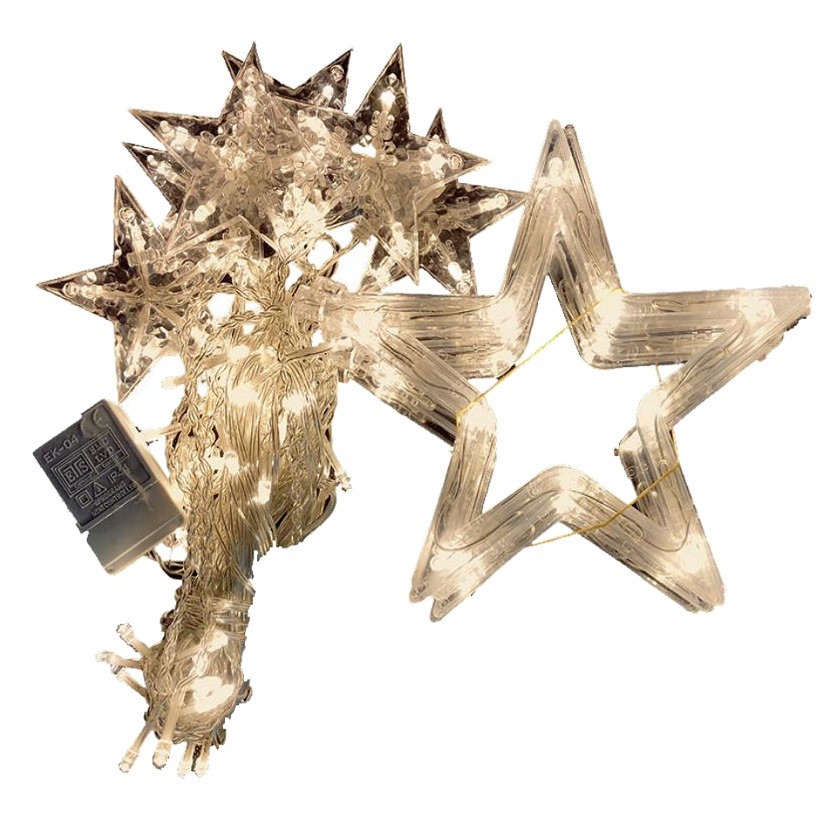 LED Curtain Light Festival ins Colorful Light Five-Corner Star Light Internet Celebrity Room Indoor Window Decoration Flash Light String