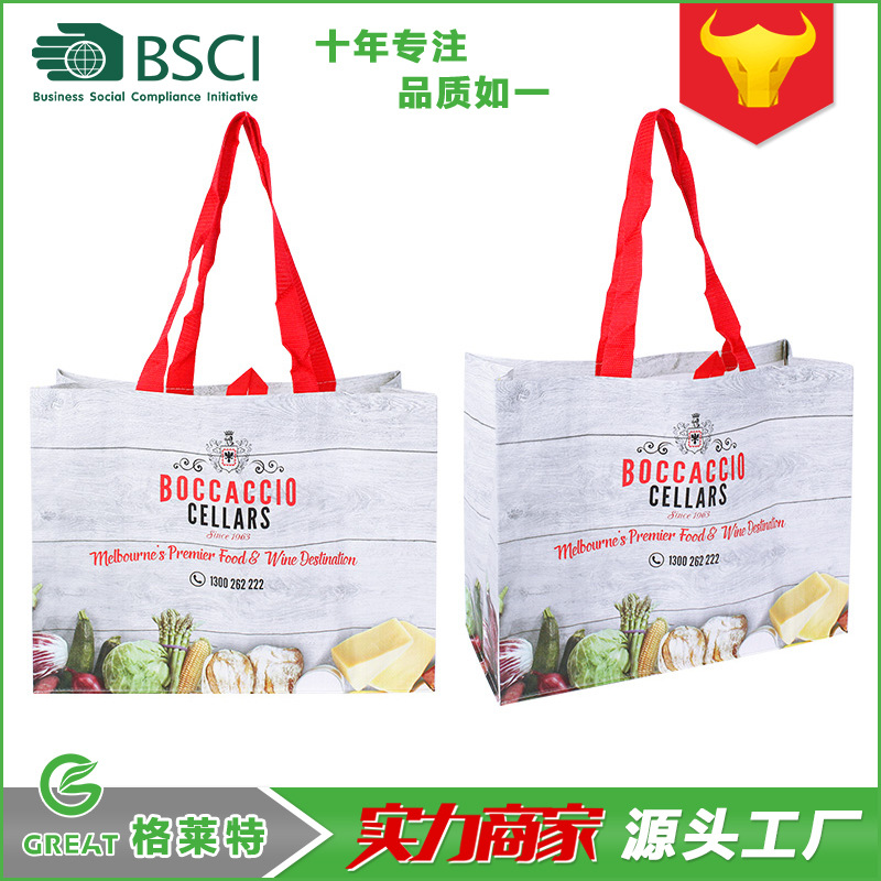 Woven Bag Pp Laminated Bag Pe Woven Bag Color Printed Logo Gift Bag Korean Japan European and American Professional Manufacturer