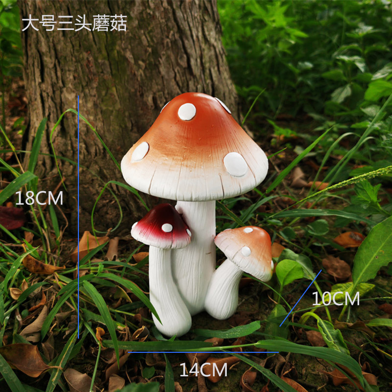 Picture of Cross-Border Outdoor Courtyard Landscape Decorations Garden Potted Bonsai Decoration Simulated Mushroom Micro Landscape Lawn Ornaments