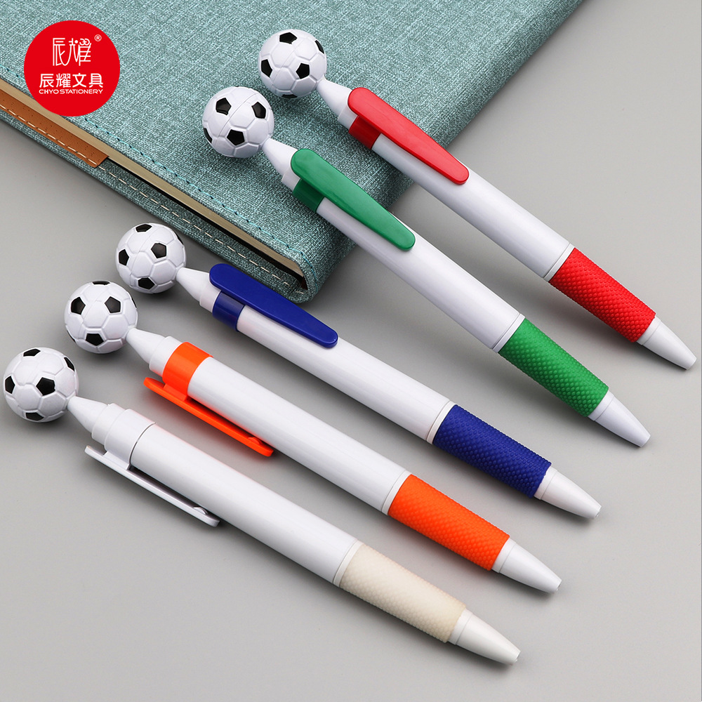 Press football ballpoint pen printing logo cartoon football creative modeling advertising pen gift ballpoint pen