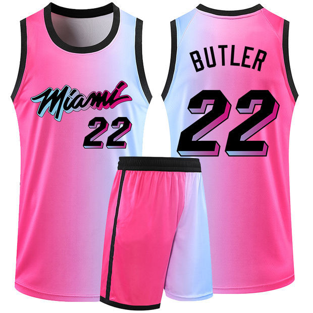 Picture of Heat Wade No.3 Jersey New Season Basketball Uniform Competition Training Team Uniform Set Printing Number