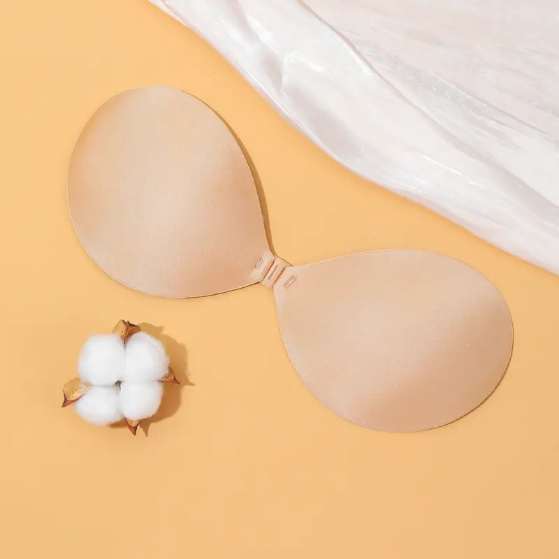 Picture of Spot silicone round cup chest stickers invisible bra gathered on the big chest wedding dress special chest stickers strapless wholesale