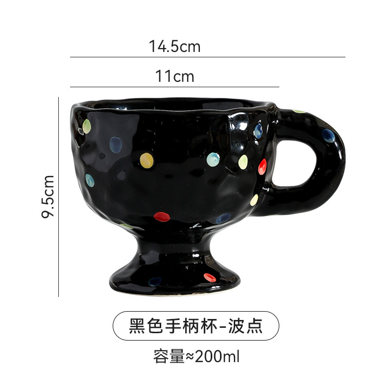 Picture of Personalized Simple Ceramic Creative Mug Hand Kneading Irregular Couple Hand Gift Drinking Cup Tea Cup Tall Coffee Cup