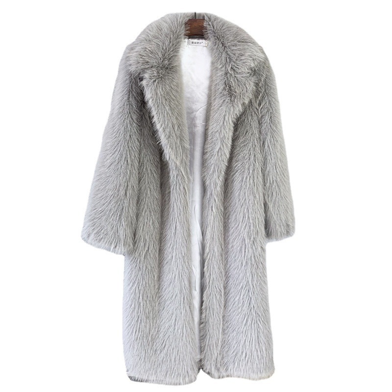 Picture of European and American Women's Long Toca Faux Fur Suit for Autumn and Winter Collar Coat Artificial Fur Faux Fur Coat