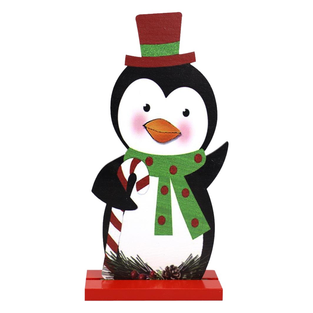 2023 New Christmas Decorative Supplies Wooden Crafts Ornaments Creative Desktop Printed Wooden Ornaments