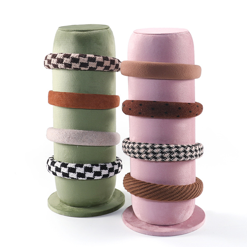 Vertical Velvet Headband Hairband Rack Household Simple Hairpin Jewelry Display Rack Headwear Storage Box Jewelry Rack