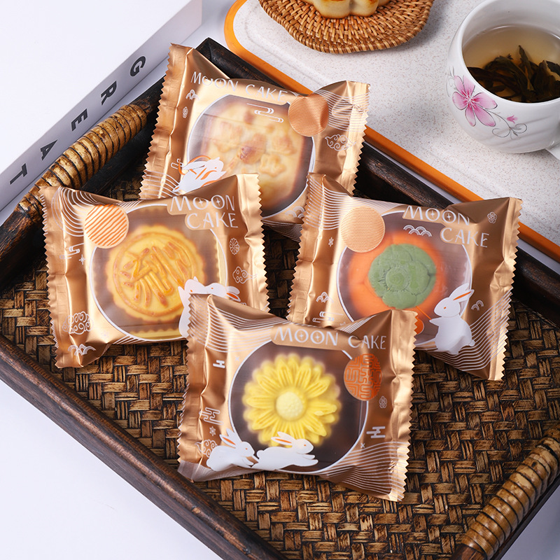 Picture of Spot Wholesale 2025 New Mooncake Packaging Bag 50g 100g Egg Yolk Crisp Mid-Autumn Mooncake Machine-Sealed Packaging Bag
