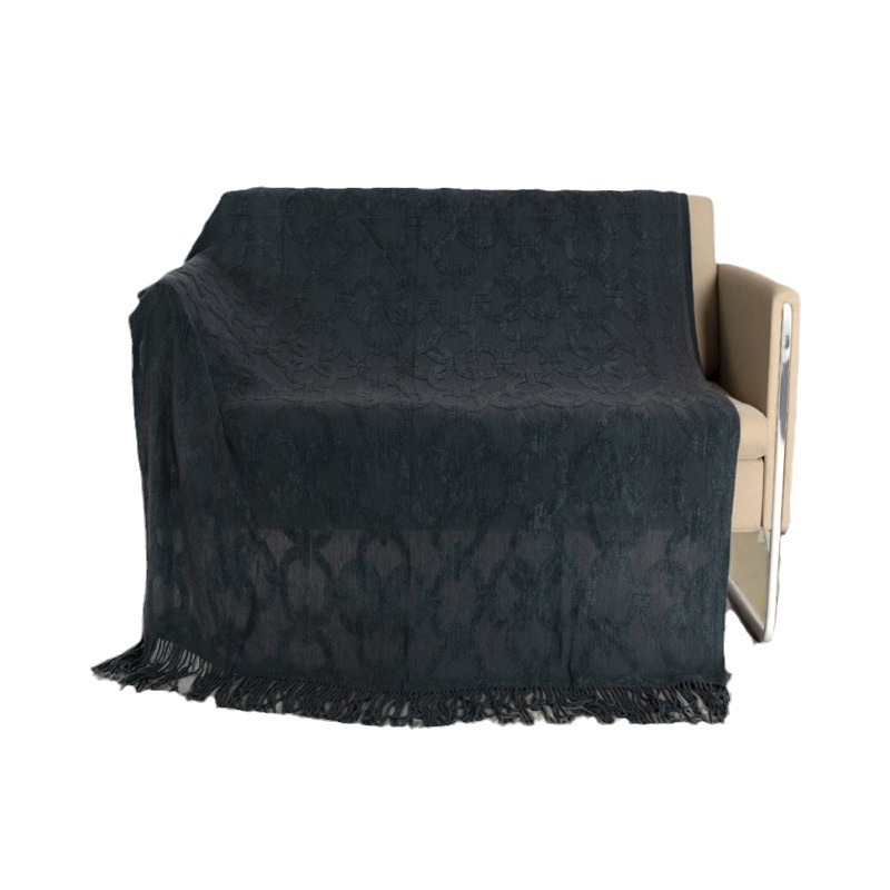 Picture of 3A003 Terry Chain Casual Blanket Pure Color Knitted Blanket Sofa Cover Blanket Bed and Breakfast Hotel Versatile Bedside Blanket